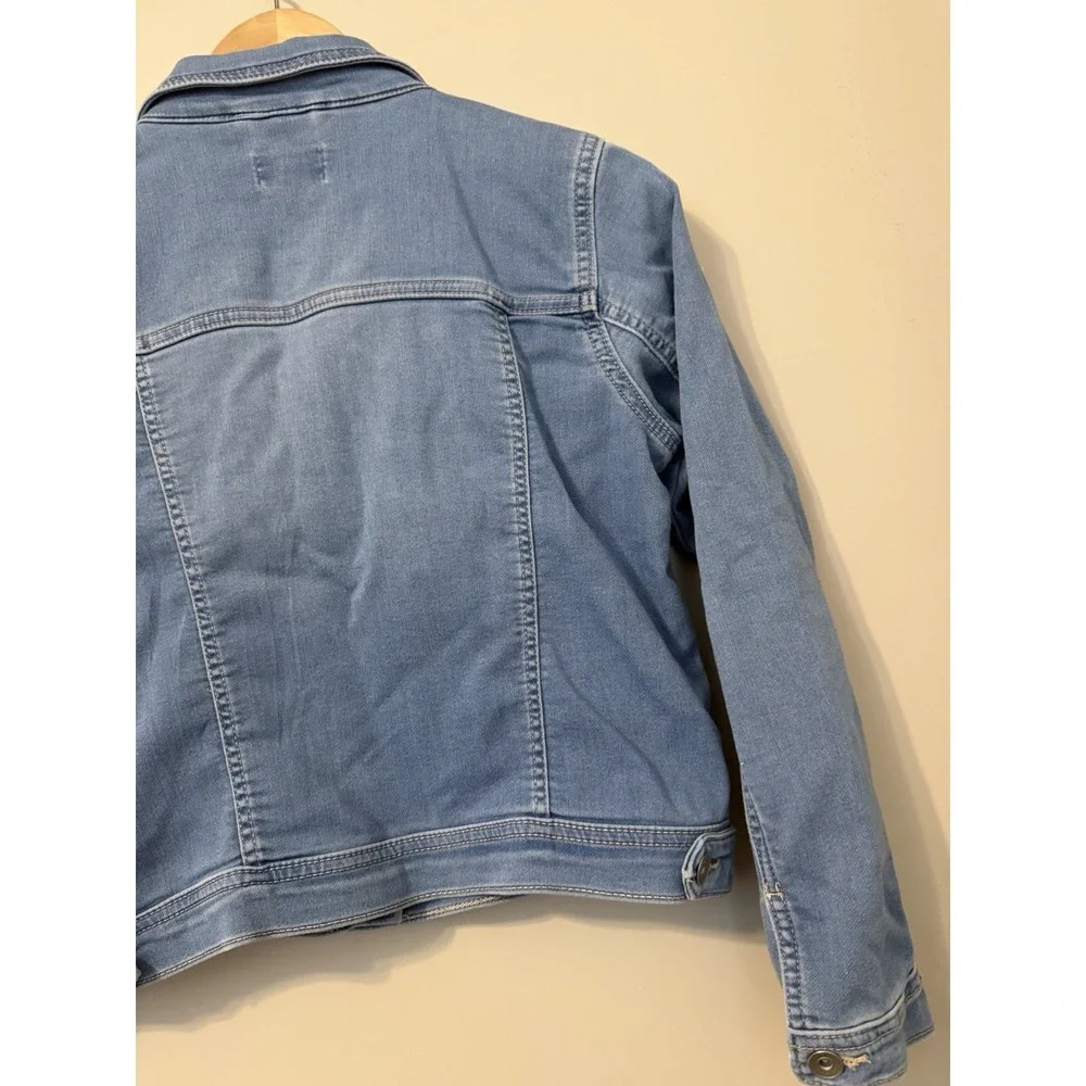 Childrens Place Jean Jacket Girls Size XL 14 Stretch Blue Soft Denim 100%Lyocell